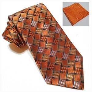 🏠  JoS. A. Bank Necktie 100% Silk Made in Italy and A Pocket Square